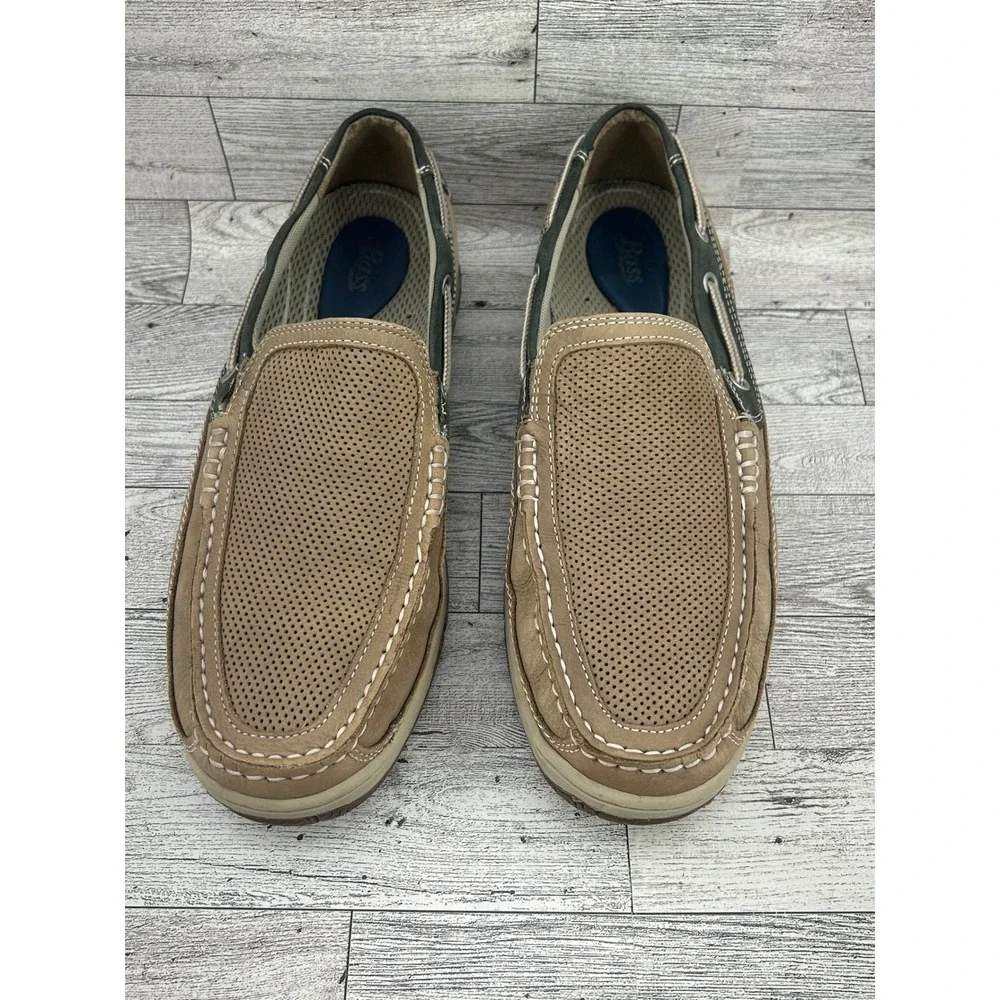 Bass Mens Sparrow Leather Upper Boat Shoes Loafers Casual Slip‎ On Size 9M